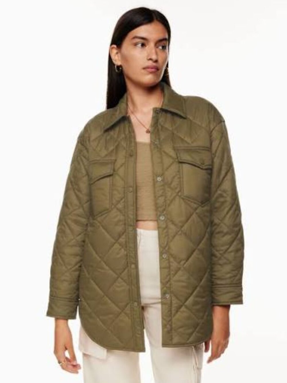 Aritzia Wilfred Ganna Quilted Snap Button Jacket